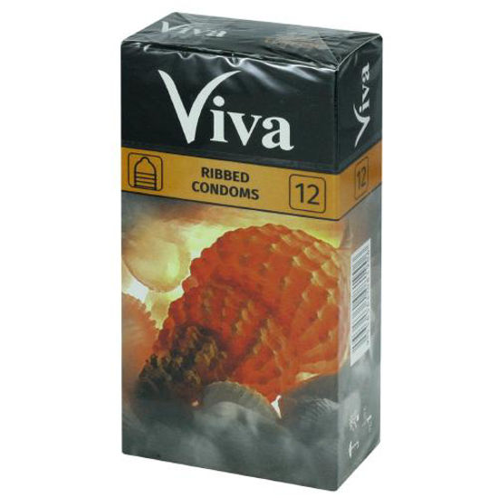 Презервативы латексные Viva (Вива) ребристые №12